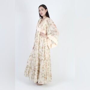 RARE Stunning 1970s Gunne Sax Angel Kimono Sleeve Maxi Dress Size 9